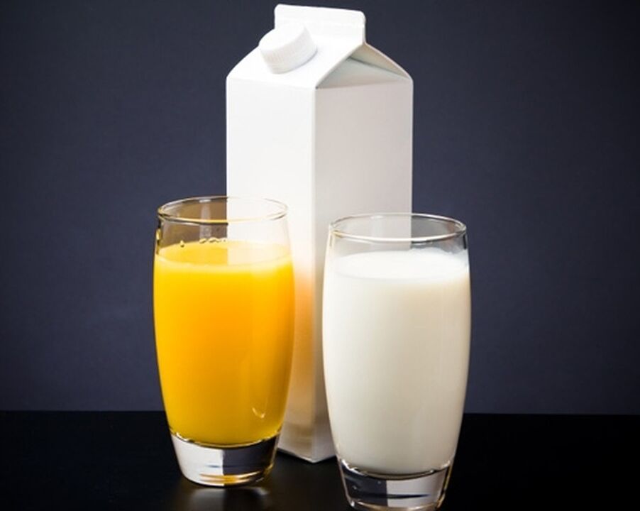Milk and carrot juice are the ingredients of a cocktail that enhances male potency
