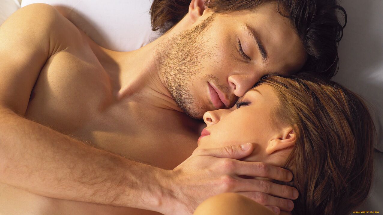 woman in bed with a man who uses enhancement products